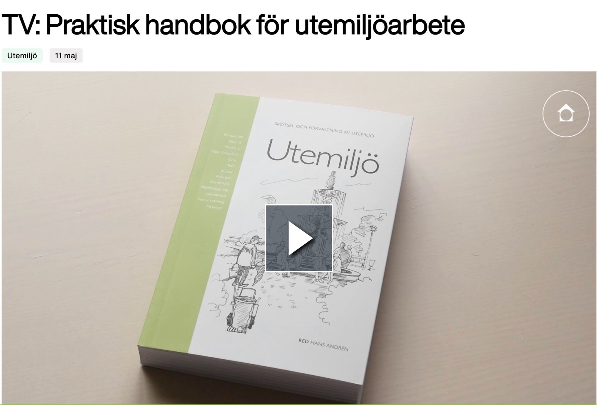 Boken Utemiljö se filmen om hur den blev till TCYK